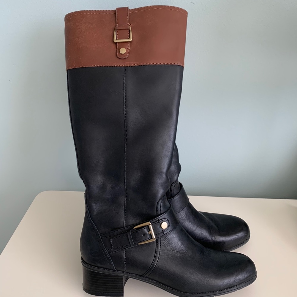 Bandolino Black and Brown Tall Boots